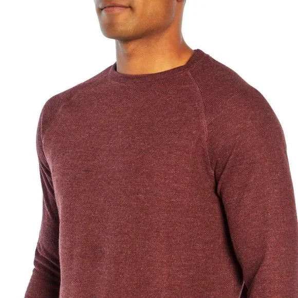 Banana Republic Men’s Waffle Crew Sweatshirt Mid-weight Purple Size XL - Picture 3 of 4